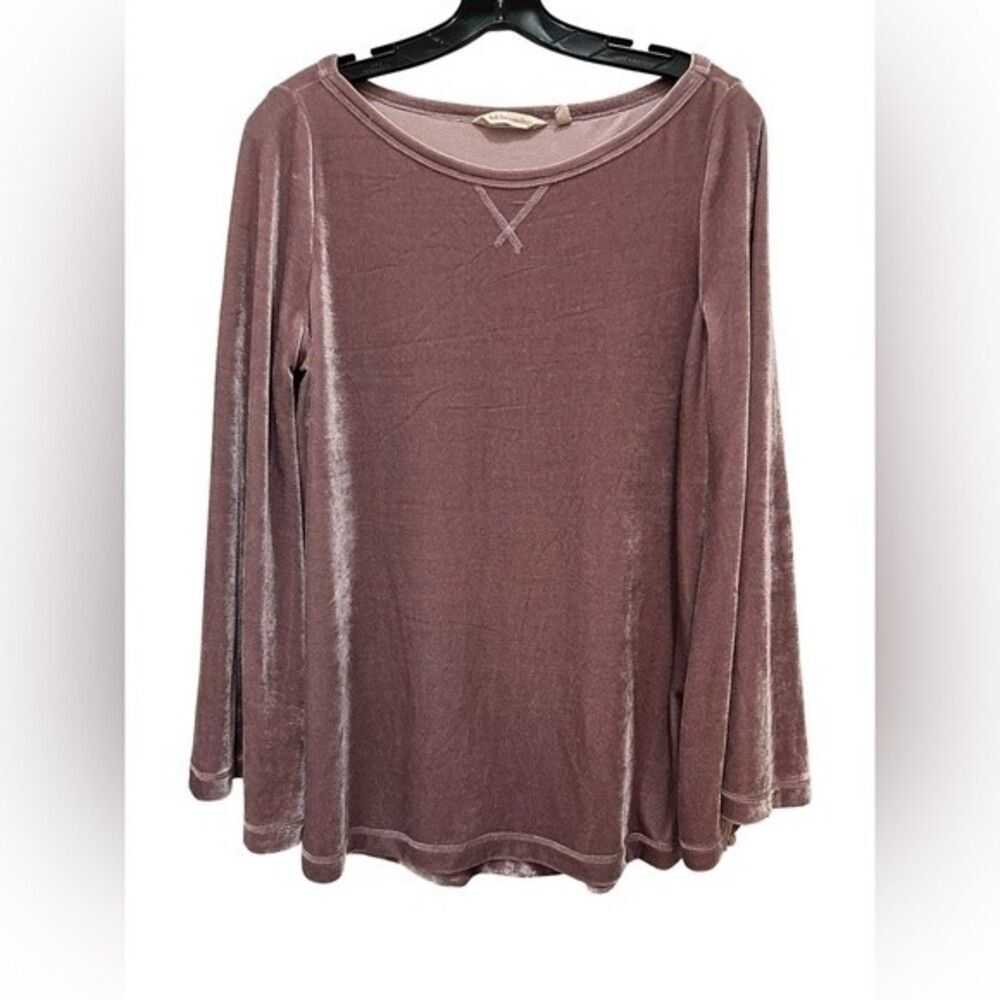 Soft Surroundings Bell Sleeve Velvet Top Size S